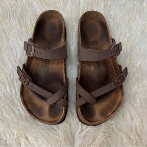Birkenstock Dark Brown Leather Footbed